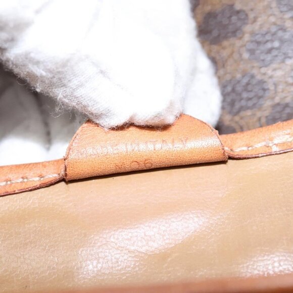 CELINE Macadam Canvas Shoulder Bag PVC Leather Brown - Picture 10 of 16